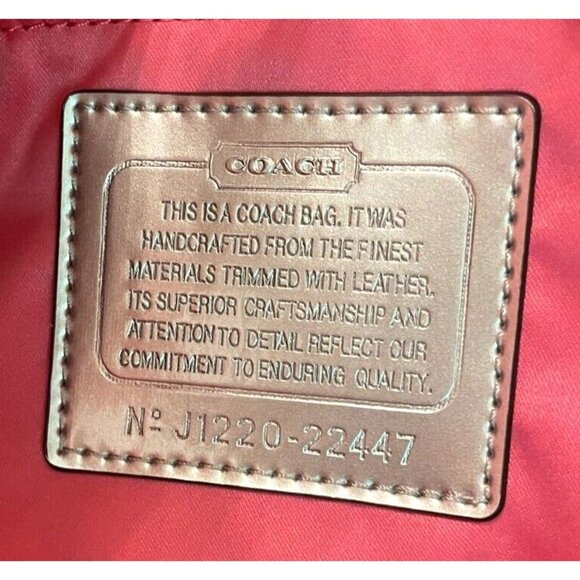 Coach J1220 Gallery Tote Authentic Entrupy Certified Signature Jacquard &Leather - Picture 7 of 10